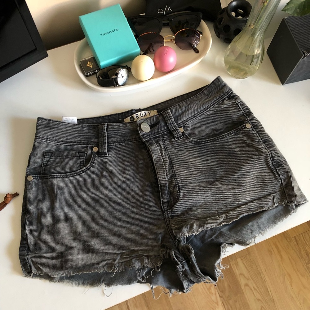 Roxy grey corduroy shorts